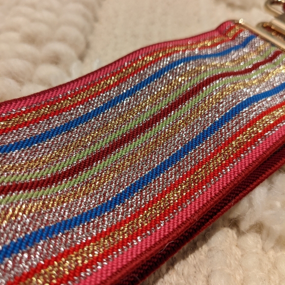 Express Metallic Mutli-color Stretchy Belt - Picture 5 of 6